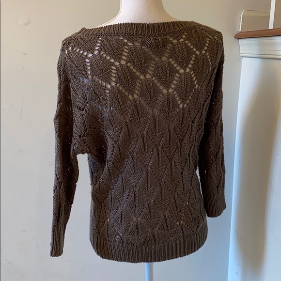🥭 (4 for $15) Willi Smith Brown Knit Sweater - Picture 2 of 7